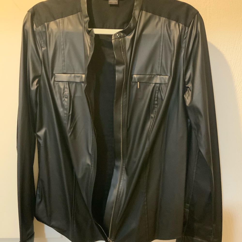 Lightweight black pleather jacket